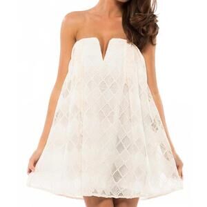 NEW STYLESTALKER empire strapless dress in ivory